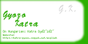 gyozo katra business card